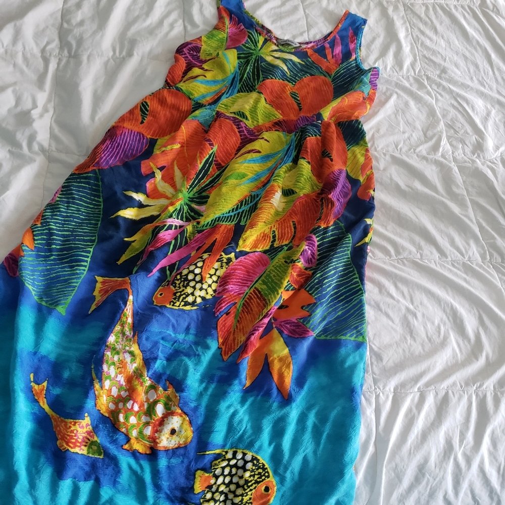 JAMS World Large Janice Dress Fish Ocean Hawaii